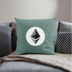 Ethereum Logo (Original) - Polster 44 x 44 cm - Tanngrün