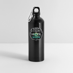 Keep Calm and Hodl Kaspa (Fan-Art) - Trinkflasche mit Karabiner 750 ml - Schwarz