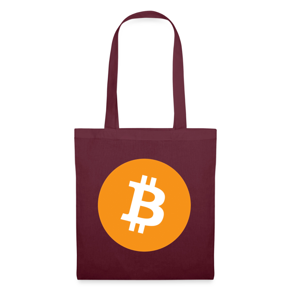 Bitcoin Logo (Original) - Stofftasche - Burgunderrot