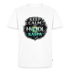 Keep Calm and Hodl Kaspa (Fan-Art) - Herren T-Shirt Premium - Weiß
