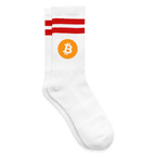 Bitcoin Logo (Original) - Tennissocken Premium - Weiß/Rot