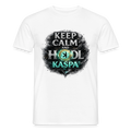 Keep Calm and Hodl Kaspa (Fan-Art) - Herren T-Shirt - Weiß