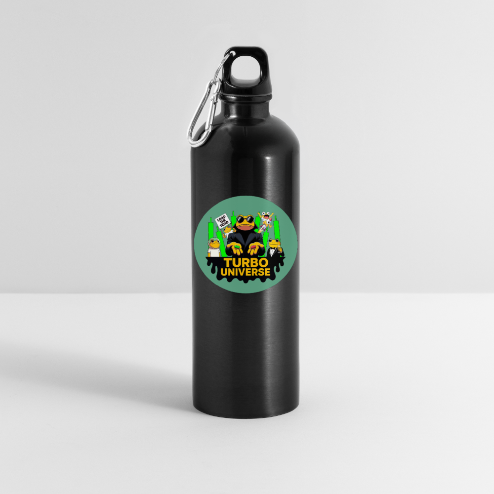 Turbo Universe (Fan-Art) - Trinkflasche mit Karabiner 750 ml - Schwarz