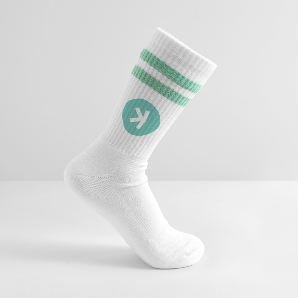 Kaspa Logo hell (Original) - Tennissocken Premium - Weiß/Mint
