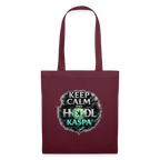 Keep Calm and Hodl Kaspa (Fan-Art) - Stofftasche - Burgunderrot