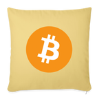 Bitcoin Logo (Original) - Polster 44 x 44 cm - Hellgelb