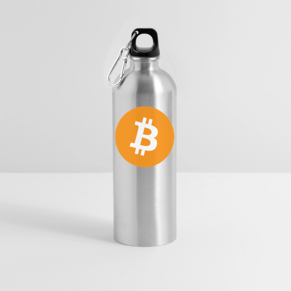 Bitcoin Logo (Original) - Trinkflasche mit Karabiner 750 ml - Lightsilver