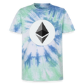 Ethereum Logo (Original) - Unisex T-Shirt Premium Tie Dye - Spiralblau