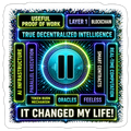 Qubic Changed Life (Fan-Art) - Sticker 10 x 10 cm - Mattweiß