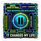 Qubic Changed Life (Fan-Art) - Sticker 10 x 10 cm - Mattweiß