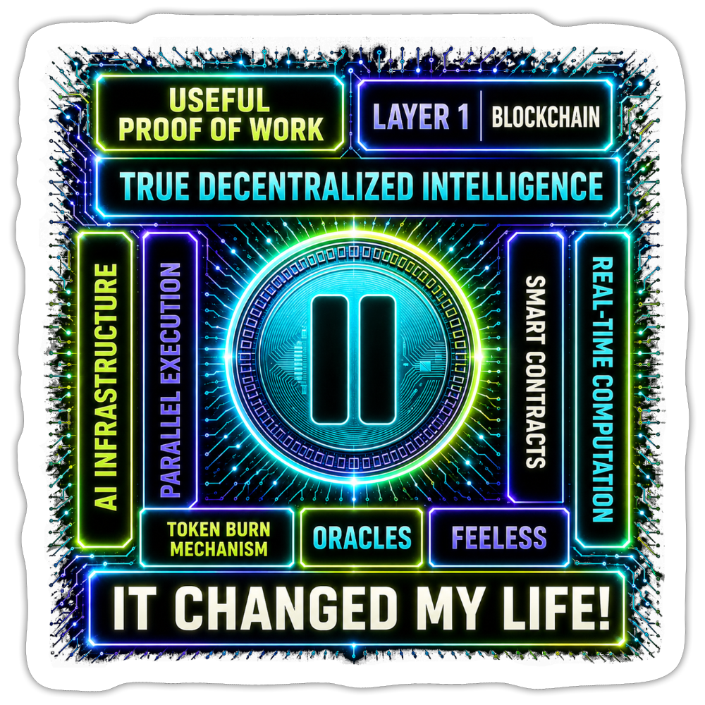 Qubic Changed Life (Fan-Art) - Sticker 10 x 10 cm - Mattweiß
