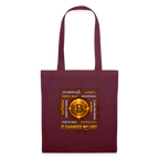 Bitcoin Changed Life (Fan-Art) - Stofftasche - Burgunderrot