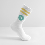 Kaspa Logo hell (Original) - Tennissocken Premium - Weiß/Gelb
