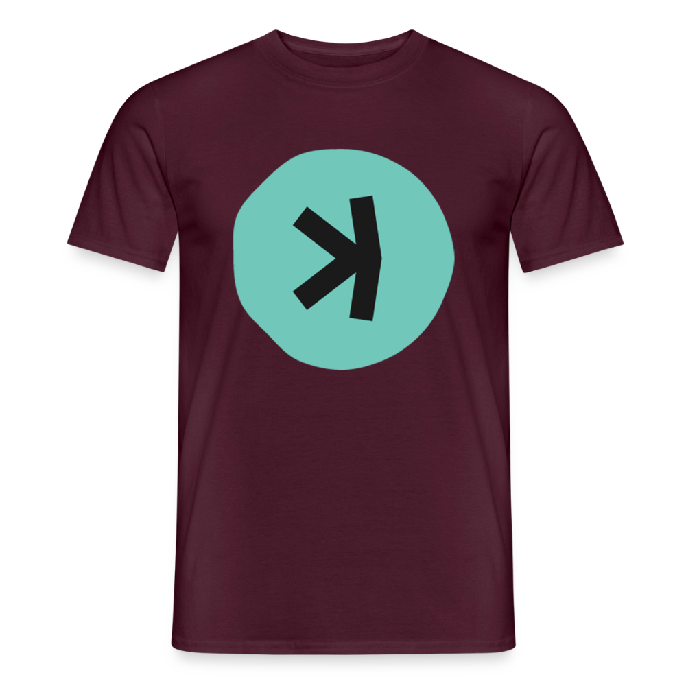 Kaspa Logo dunkel (Original) - Herren T-Shirt - Ziegelrot