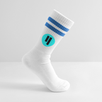 Qubic Logo (Original) - Tennissocken Premium - Weiß/Blau