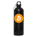 Bitcoin Logo (Original) - Trinkflasche mit Karabiner 750 ml - Schwarz