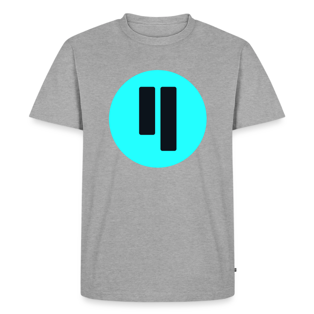 Qubic Logo (Original) - Herren T-Shirt Premium - Grau meliert
