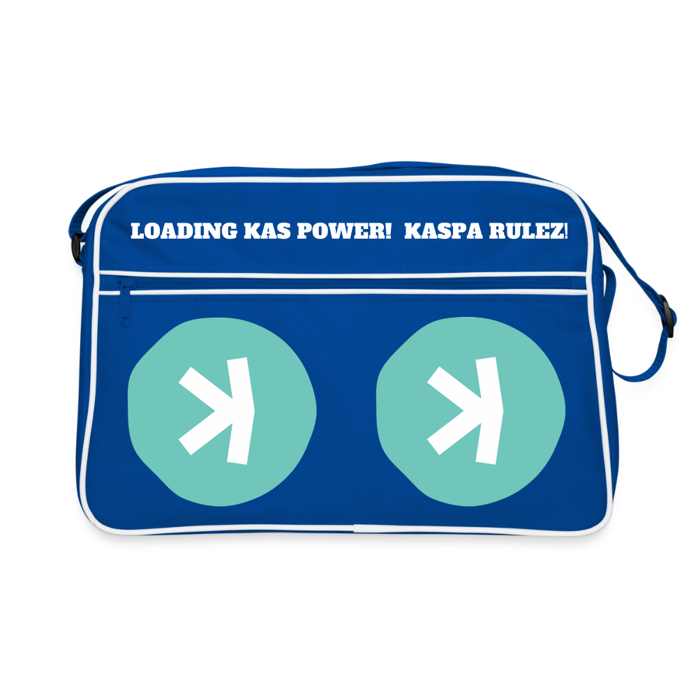 Kaspa Rulez hell (Original) - Retro Tasche - Blau/Weiß