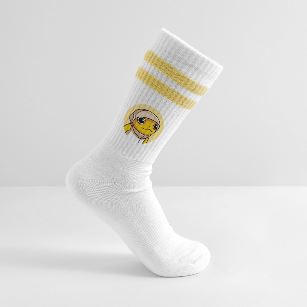Turbo Logo (Original) - Tennissocken Premium - Weiß/Gelb