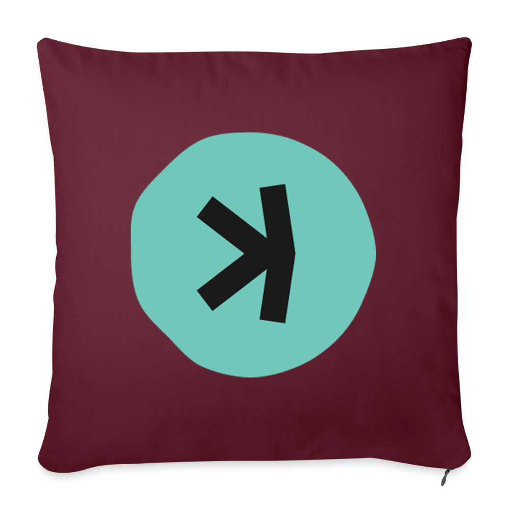 Kaspa Logo dunkel (Original) - Polster 44 x 44 cm - Burgunderrot