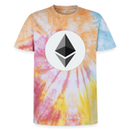 Ethereum Logo (Original) - Unisex T-Shirt Premium Tie Dye - Regenbogen-Spirale