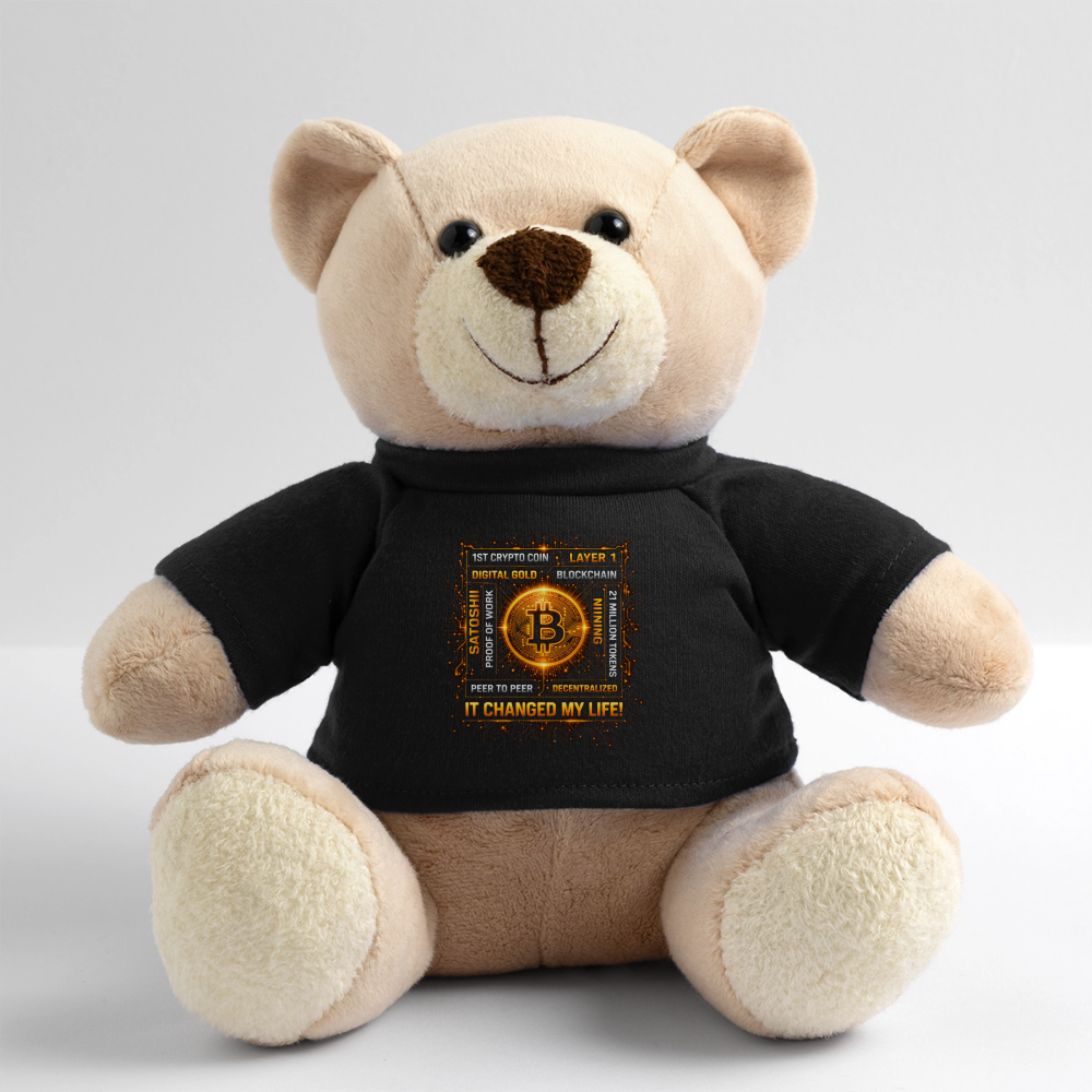 Bitcoin Changed Life (Fan-Art) - Teddybär - Schwarz