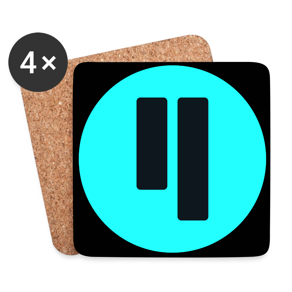 Qubic Logo (Original) - Untersetzer (4er-Set) - Weiß