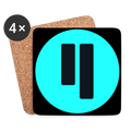 Qubic Logo (Original) - Untersetzer (4er-Set) - Weiß