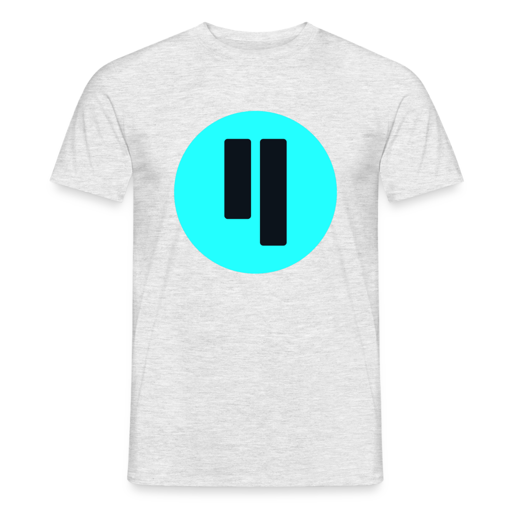 Qubic Logo (Original) - Herren T-Shirt - Grau meliert