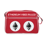Ethereum Logo (Original) - Retro Tasche - Rot/Weiß