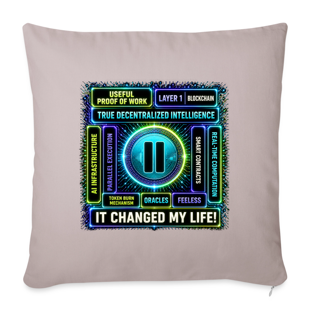 Qubic Changed Life (Fan-Art) - Polster 44 x 44 cm - helles Taupe