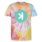 Kaspa Logo hell (Original) - Unisex T-Shirt Premium Tie Dye - Regenbogen-Spirale
