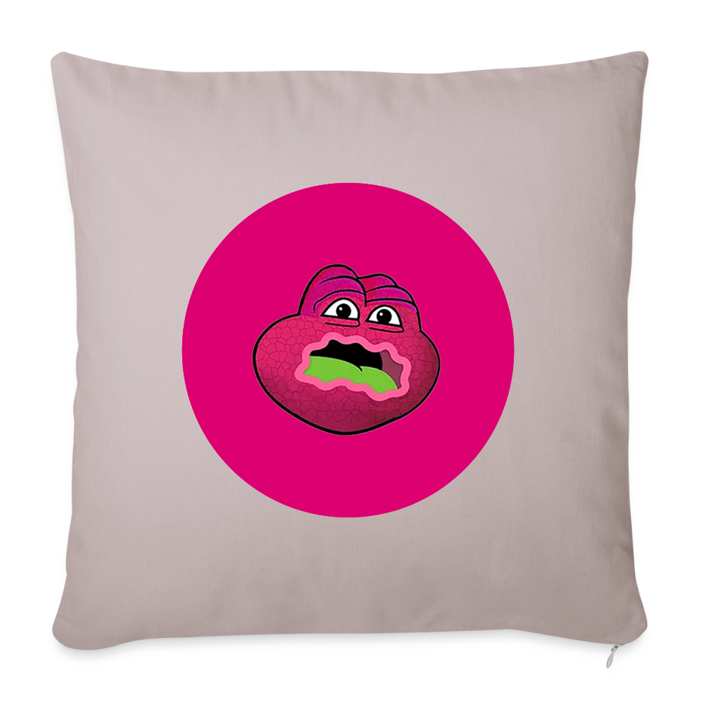 Jerry The Turtle Logo (Remix-Design) - Polster 44 x 44 cm - helles Taupe