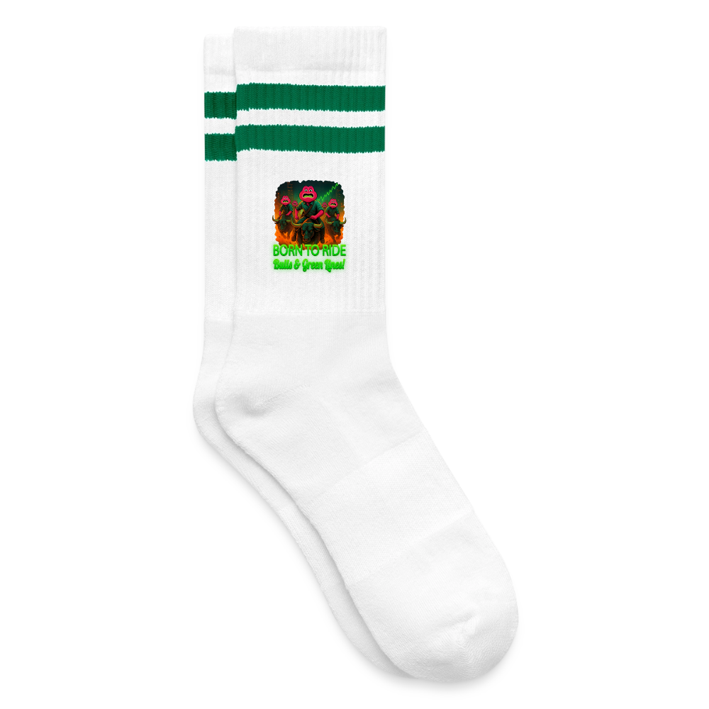 Jerry Born to Ride (Fan-Art) - Tennissocken Premium - Weiß/Grün