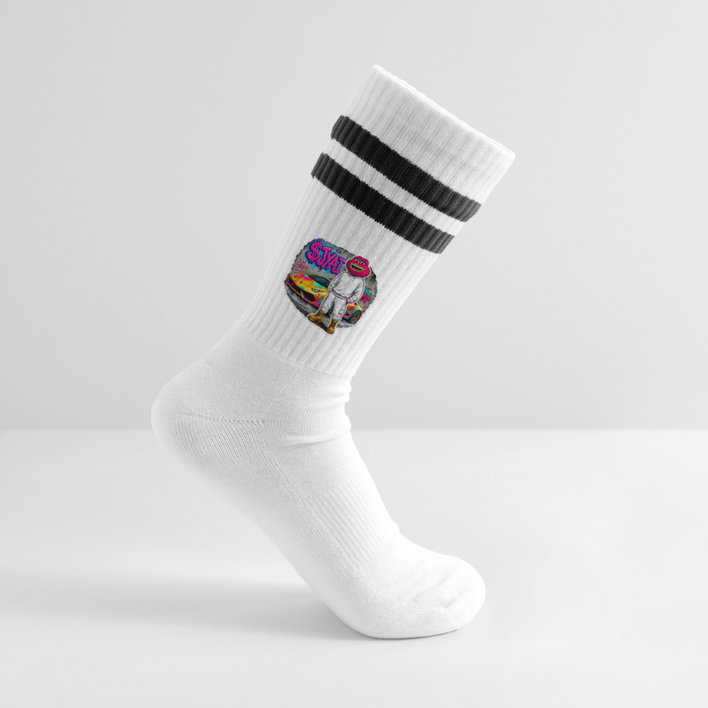 Jerry Streetart (Fan-Art) - Tennissocken Premium - Weiß/Schwarz