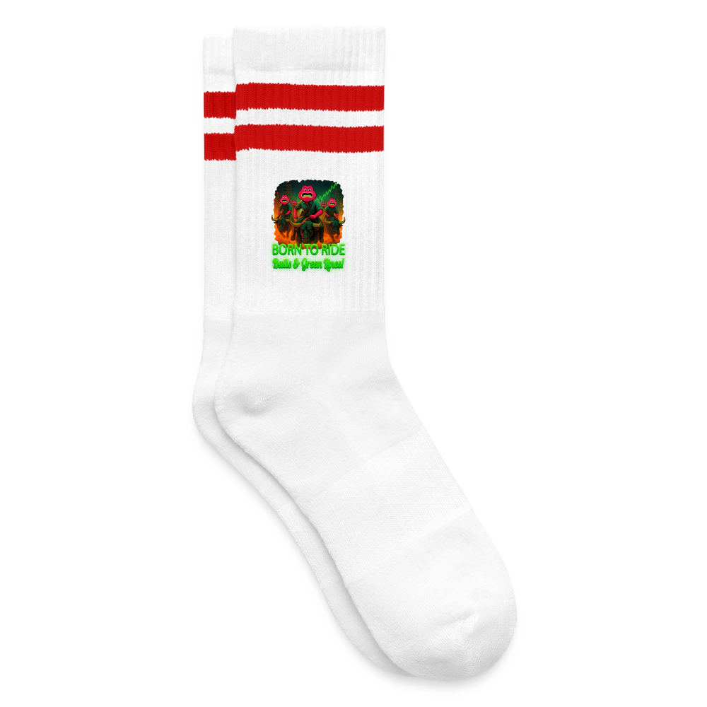 Jerry Born to Ride (Fan-Art) - Tennissocken Premium - Weiß/Rot