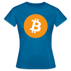 Bitcoin Logo (Original) - Damen T-Shirt - Antikblaues Saphir meliert
