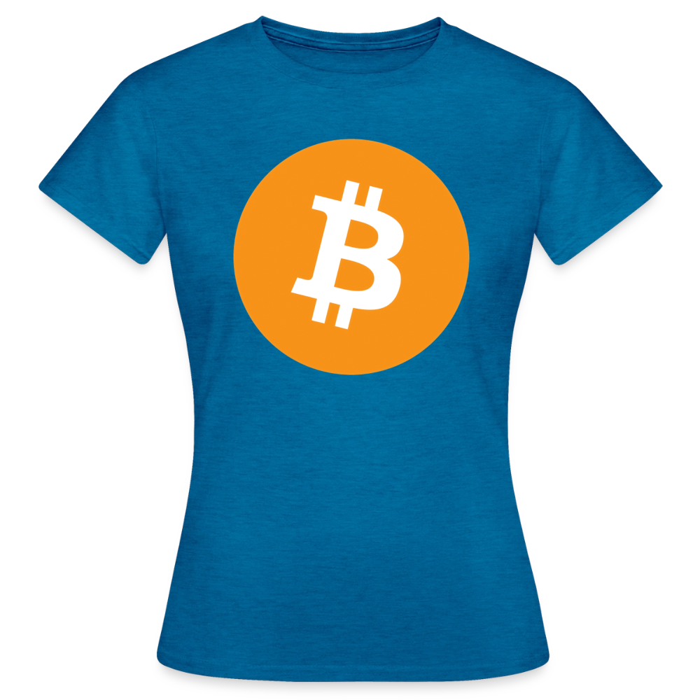 Bitcoin Logo (Original) - Damen T-Shirt - Antikblaues Saphir meliert