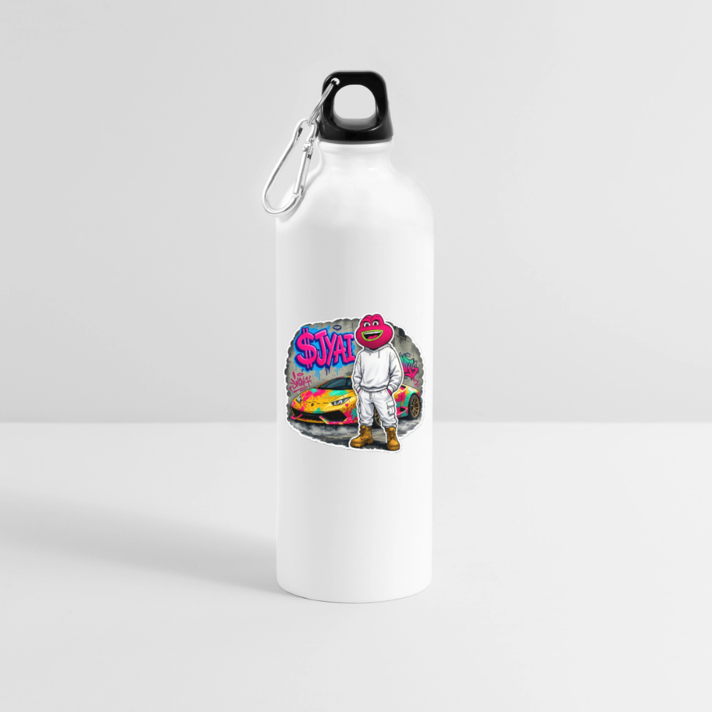 Jerry Streetart (Fan-Art) - Trinkflasche mit Karabiner 750 ml - Weiß