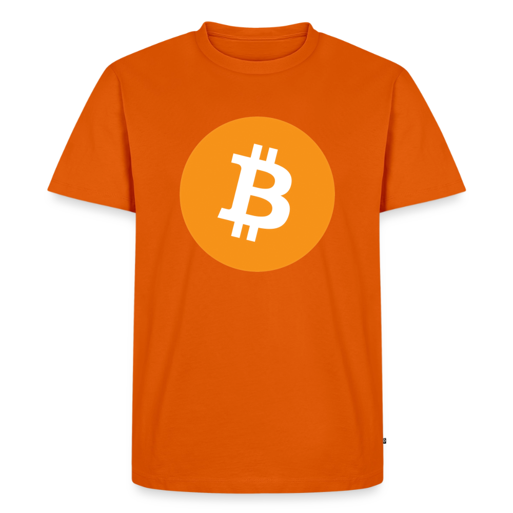 Bitcoin Logo (Original) - Herren T-Shirt Premium - Orange 
