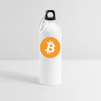 Bitcoin Logo (Original) - Trinkflasche mit Karabiner 750 ml - Weiß