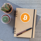 Bitcoin Logo (Original) - Sticker 10 x 10 cm - Weiß glänzend