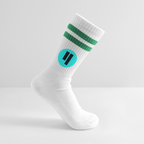 Qubic Logo (Original) - Tennissocken Premium - Weiß/Grün