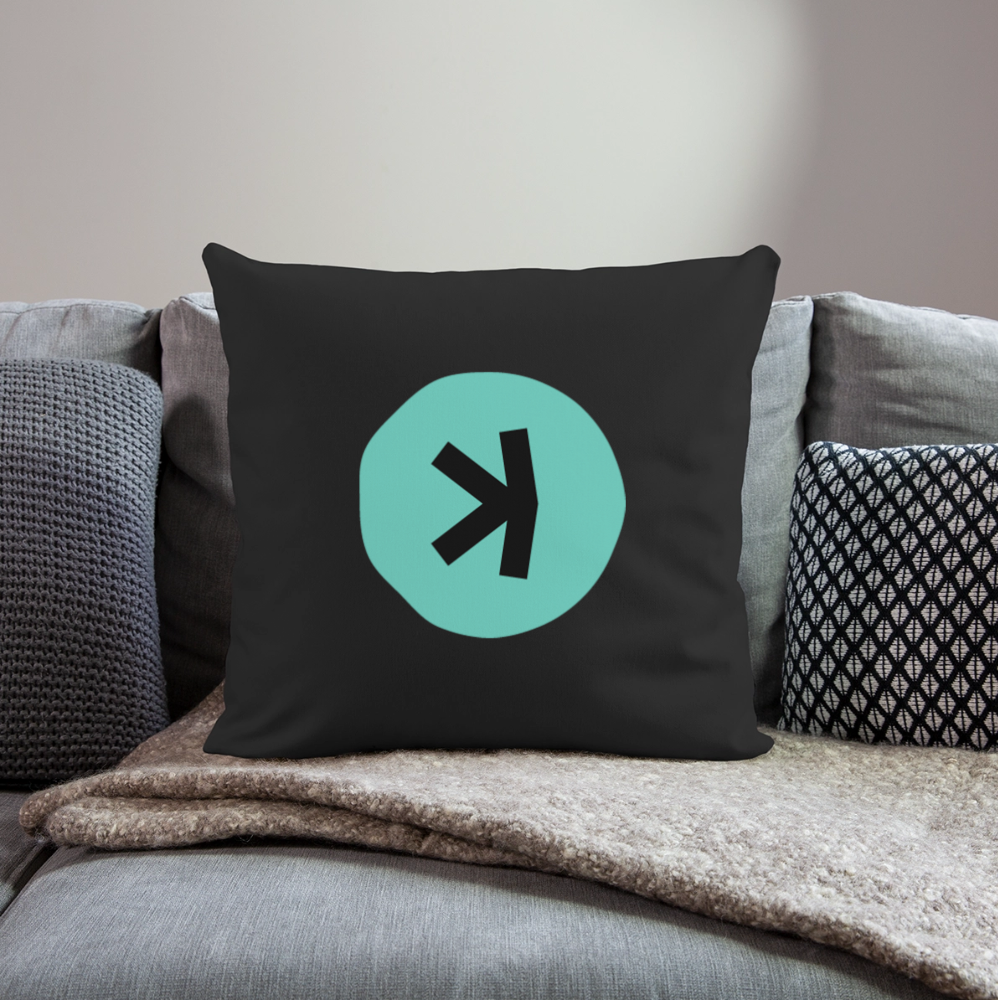 Kaspa Logo dunkel (Original) - Polster 44 x 44 cm - Schwarz