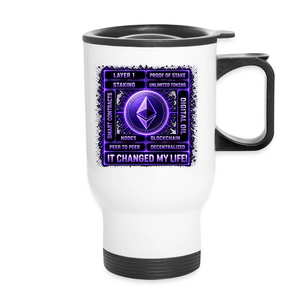 Ethereum Changed Life (Fan-Art) - Thermobecher - Weiß