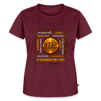 Bitcoin Changed Life (Fan-Art) - Damen T-Shirt Premium - Burgunderrot
