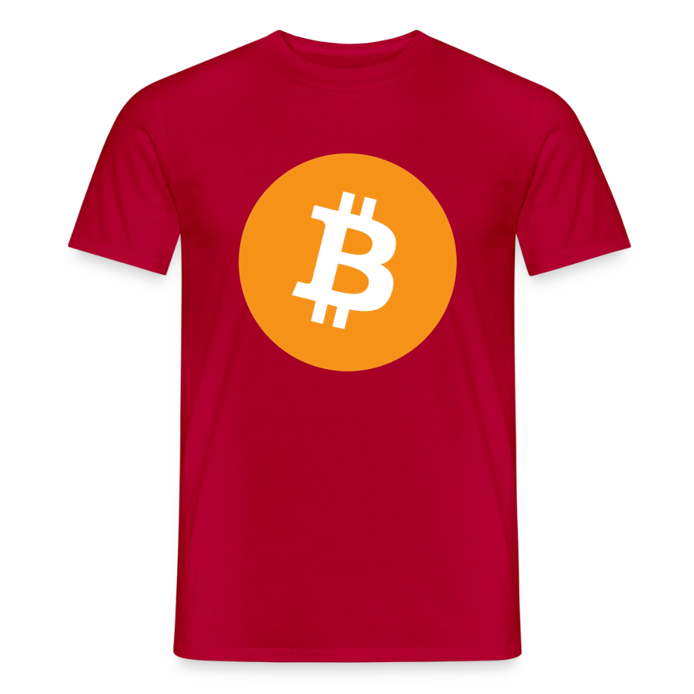 Bitcoin Logo (Original) - Herren T-Shirt - Rot