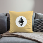 Ethereum Logo (Original) - Polster 44 x 44 cm - Hellgelb