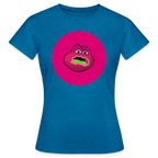 Jerry The Turtle Logo (Remix-Design) - Damen T-Shirt - Antikblaues Saphir meliert