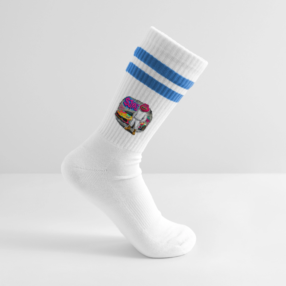 Jerry Streetart (Fan-Art) - Tennissocken Premium - Weiß/Blau